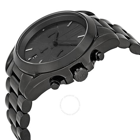 michael kors unisex slim black watch|Michael Kors bradshaw chronograph.